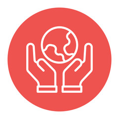 Earth in Hands icon vector image. Can be used for World Environment Day.