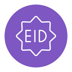 Eid Mubarak icon vector image. Can be used for Eid al Adha.