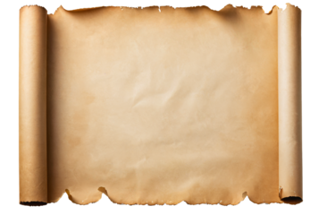 old paper sheet, scroll isolated on isolated background