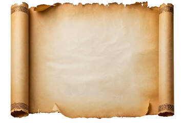 old paper sheet, scroll isolated on isolated background