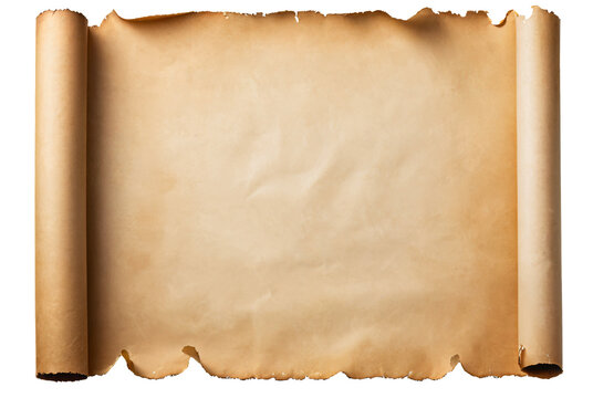 old paper sheet, scroll isolated on isolated background