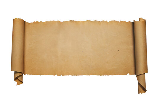old paper sheet, scroll isolated on isolated background
