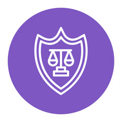 Legal Shield icon vector image. Can be used for Legal Services.