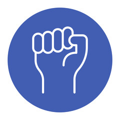 Obraz premium Raised Fist icon vector image. Can be used for Protesting and Civil Disobedience.