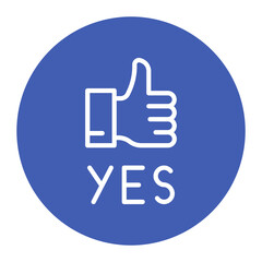 Obraz premium Yes icon vector image. Can be used for Protesting and Civil Disobedience.