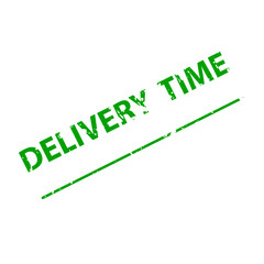 Rubber stamp with place for put delivery time