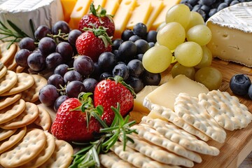Fresh Fruit and Cheese Platter A Delicious and Nutritious Snack for Any Occasion Generative AI