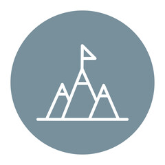 Mountain Peak icon vector image. Can be used for Achievements.