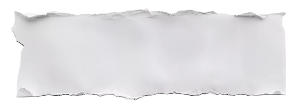 a torn white paper 