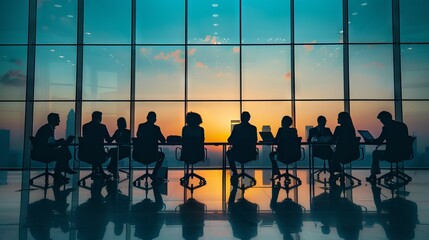 Professional team engaged in strategic planning and innovative problem-solving at corporate conference