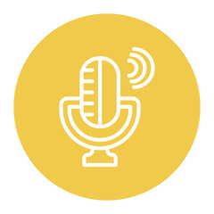 Microphone icon vector image. Can be used for Award Events.