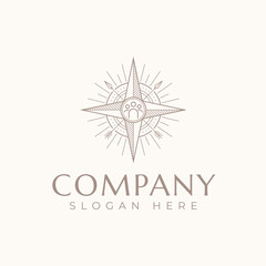 Compass Minimal Bohemian Line logo