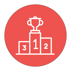 Podium icon vector image. Can be used for Award Events.