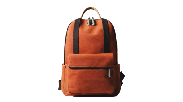 red travel bag isolated on white