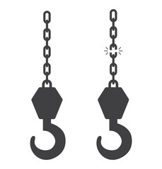 crane hook with chain