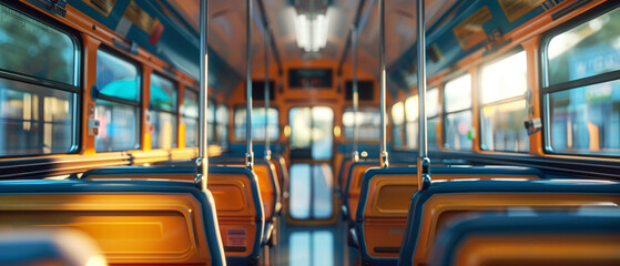 Detailed 3D model of a school bus interior, with students chatting and forming friendships during their daily commute , 3D animation style , soft shadowns, clean sharp, clean sharp focus