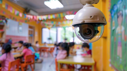 A security camera at the school.
