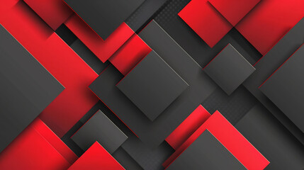 abstract square geometric black and red background