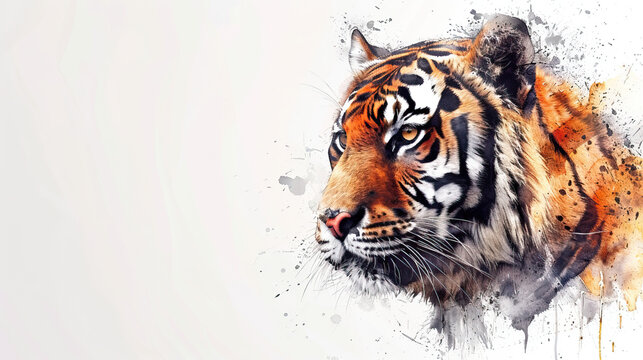 Earth Day or World Wildlife Day concept. near extinction tiger , leopard, lion , Save our planet, protect green nature and endangered species, biological diversity theme