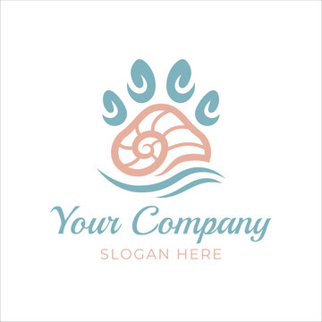 Snail Paw Sea Abstract Logo