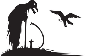 Eternitys Edge Death Vector Symbol Ravens Harvest Scythe Graphic Logo