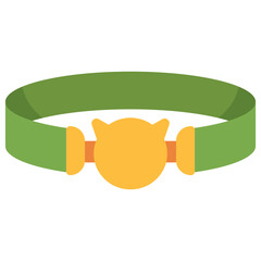 Cat collar vector cartoon illustration isolated on a white background.