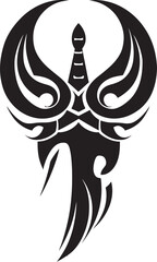 Elven Edge Fantasy Battle Axe Logo Titans Tool Axe Vector Emblem