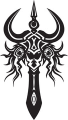 Runeblade Ravager Battle Axe Emblem Design Titans Thunder Fantasy Axe Iconic Symbol