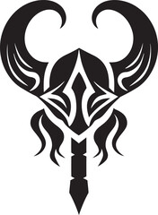 Celestial Cleaver Battle Axe Symbolic Druids Decimation Fantasy Axe Logo