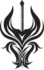 Titans Torrent Fantasy Axe Emblem Icon Cyclops Crusher Axe Vector Graphic Design