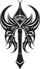 Behemoths Bane Battle Axe Logo Icon Warlocks Wrath Fantasy Axe Vector Symbol