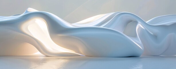 Sleeping Beauty A Modern, White, and Cool Sculpture Generative AI