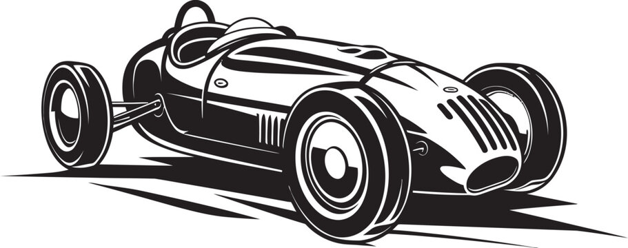 Speed Surge F1 Vector Graphic Thunder Thrust Formula One Car Iconic Emblem