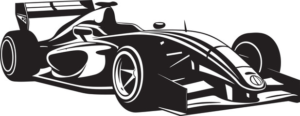 Velocity Victory Formula One Emblem Icon Turbocharged Thrust F1 Vector Emblem