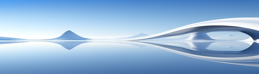 a white and blue landscape