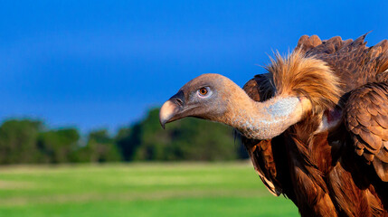 Eurasian Griffon Vulture, Gyps fulvus, Agricultural Fields, Castilla y Leon, Spain, Europe