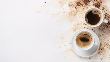 a cup of coffee with brown liquid