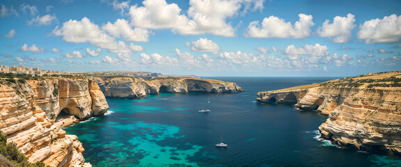 Panoramic landscape Malta Islands