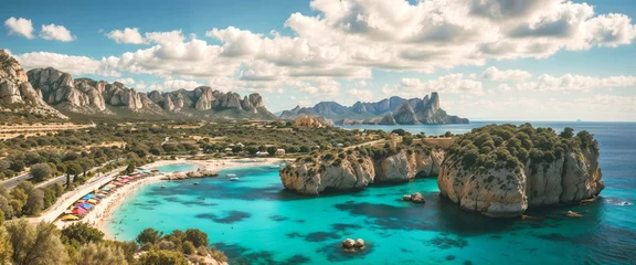 Foto auf Leinwand Panoramic landscape  Mallorca Islands © AlenKadr