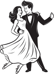 Endless Affection Cute Marriage Symbol Loving Unity Happy Couple Emblem