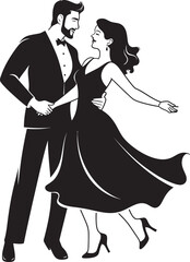 Sweetheart Serenade Happy Marriage Vector Radiant Romance Couple Logo Icon