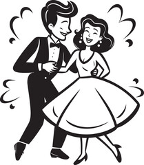 Cherished Together Marriage Icon Design Dreamy Duet Cute Couple Emblem Graphics