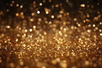 a close up of a gold glitter