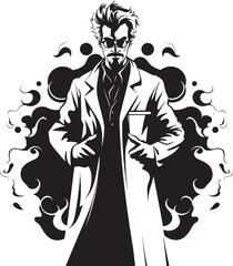 Chemical Concoctions Vector Icon Graphics Innovation Incarnate Mad Scientist Symbol Design