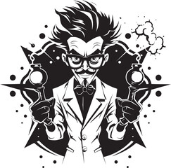 Genetic Goliath Vector Icon for Mad Scientist Techno Tyranny Dynamic Mad Scientist Logo Graphics