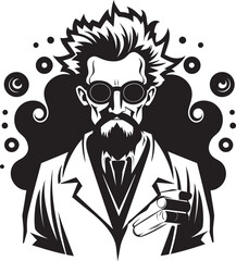 Potion Perfection Scientist Icon Design Innovation Insanity Mad Scientist Logo Icon