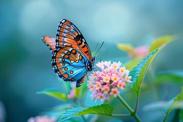 A Vibrant Butterfly in a Flower Garden Generative AI