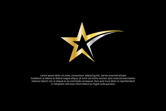 gold stars in the night sky logo