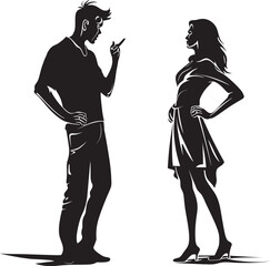 Anger Axis Emblematic Design Expressing Couples Discord Fiery Fusion Dynamic Logo Depicting Man Woman Wrath