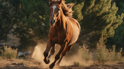 horse running 8k photography - obrazy, fototapety, plakaty